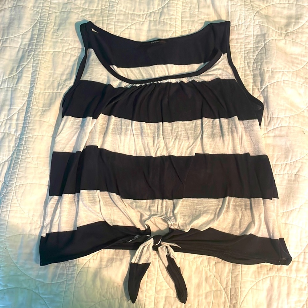 Navy striped tank